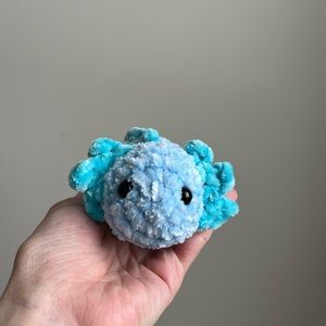 Blue mini Axolotl plushie